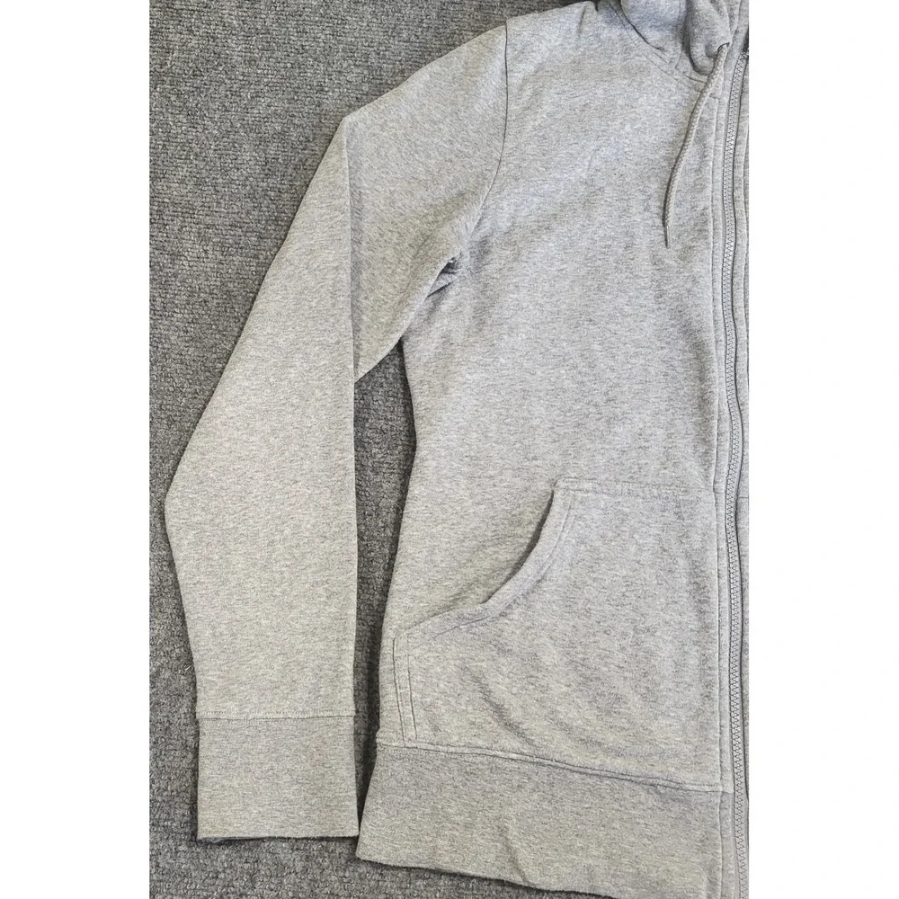 Vintage The North Face Plaid-Lined Zip-Up Heather Gray Men's Hoodie Size Medium